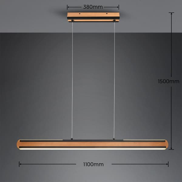LED pendellampe DEACON brun Trio 326610232