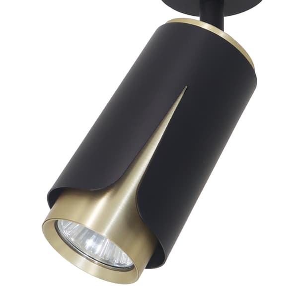 Loftspot sort-guld FLOWER 1xGU10 8W Milagro