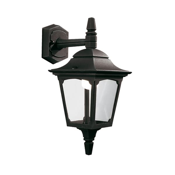 Utomhusvägglampa svart retro E27 60W Chapel Mini Elstead