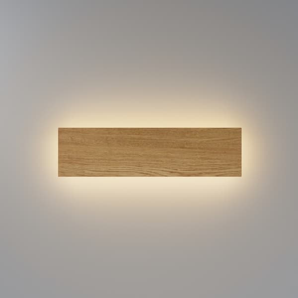 Væglampe skandinavisk sort-beige rektangulær træ LED 8W BASIC TEXTURE Maytoni
