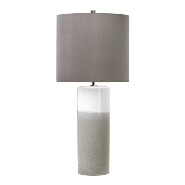Bordlampe keramik grå hvid 68 cm Fulwell E27 60W Elstead