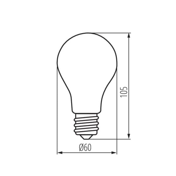LED FILAMENT E27 8W varmvit Kanlux 29612