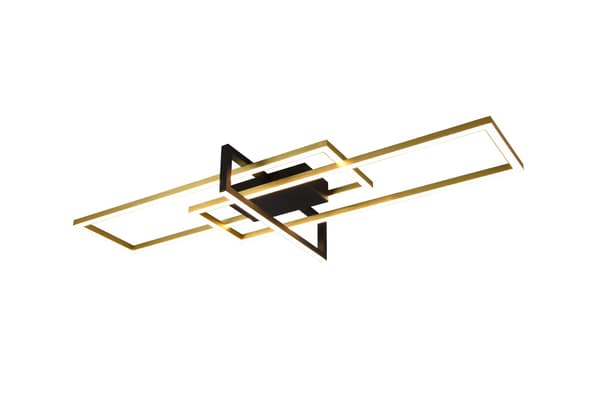 Moderne loftslampe messing-sort geometrisk LED 34W ZENITRA Trio