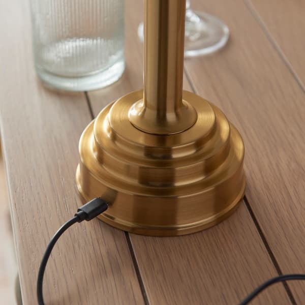 Bordlampefod trådløs touch messing trinvis LED-base 1.5W UPTON Endon