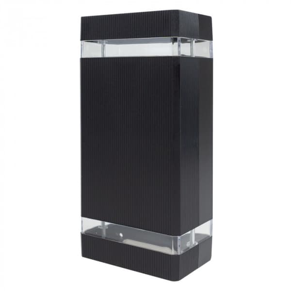 Moderni musta ulkoseinävalaisin 2xGU10 15W Ecolight