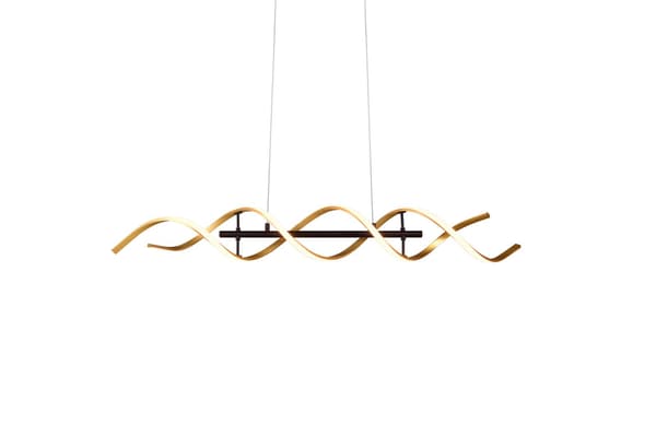 LED-pendellampa SEQUENCE guld Trio 341810208