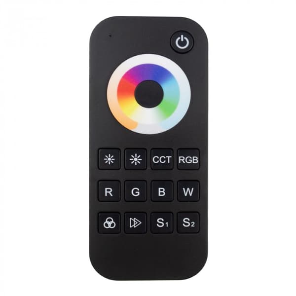 RT5 RF LED-båndfjernbetjening til RGB+CCT-controllere, touch, sort Ecolight