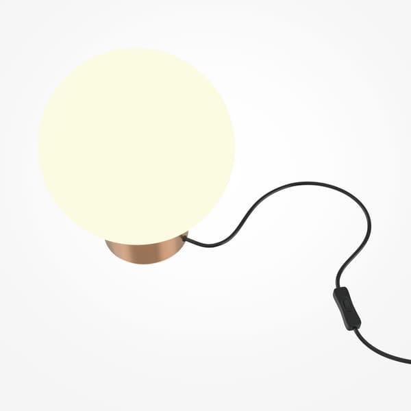 Bordlampe glaskugle med guldbeslag Basic form 1xE14 40W Maytoni