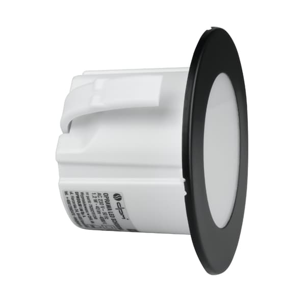 LED-trappbelysning 1.2W rund Ø7.8cm matt svart DPM