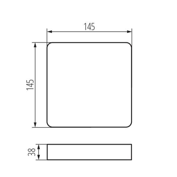 Firkantet ramme til overflademontering TAVO FRAME 12W Kanlux 36522