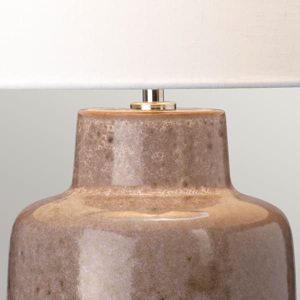 Bordlampe keramisk brun sort Maryland E27 60W Elstead