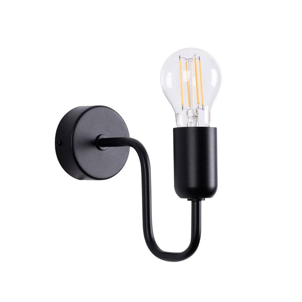 Industriel sort væglampe VECTOR 1xE27 15W SL.1445 Sollux Lighting