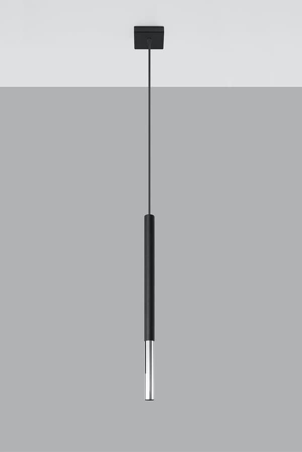 MOZAICA 1 pendellampe sort/krom Sollux Lighting SL.0885