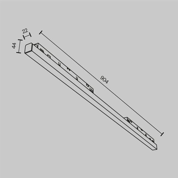Hvid lineær LED-skinnespot 30W BASIS Maytoni Technical