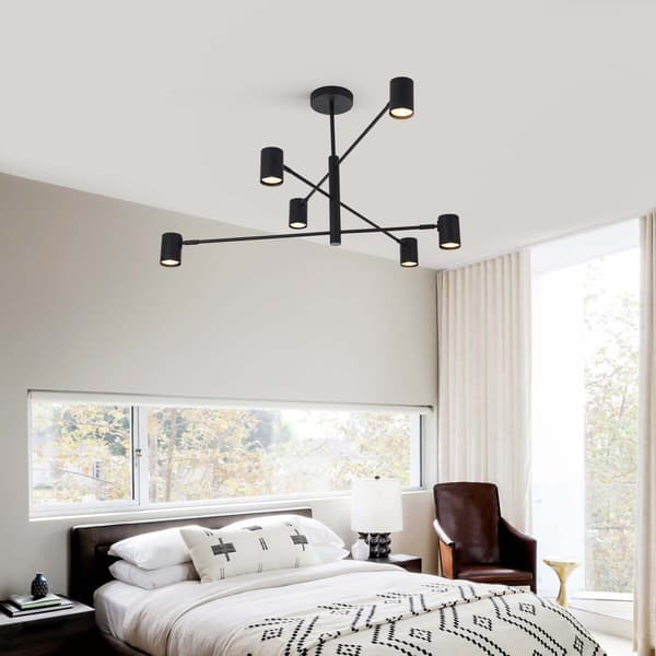 Snow pendellampe 6xGU10 sort LP-731/6P BK Light Prestige