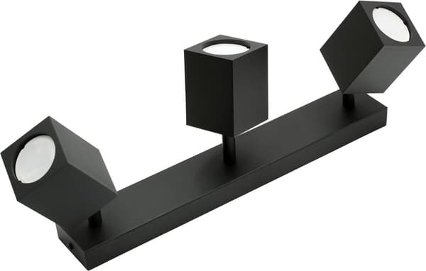 Katto-/seinävalaisin musta kohdevalo x3 QUANTUS III ID-6103 IdeaLED