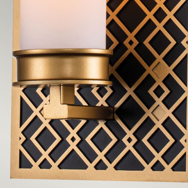 Design badrumsvägglampa guld Ziggy 1xE27 40W Elstead