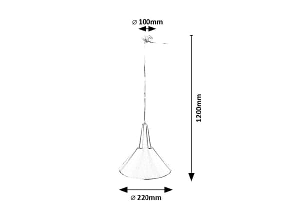 Pendellampe til stue E27 1x40W mat sort 72016 Felipe Rabalux