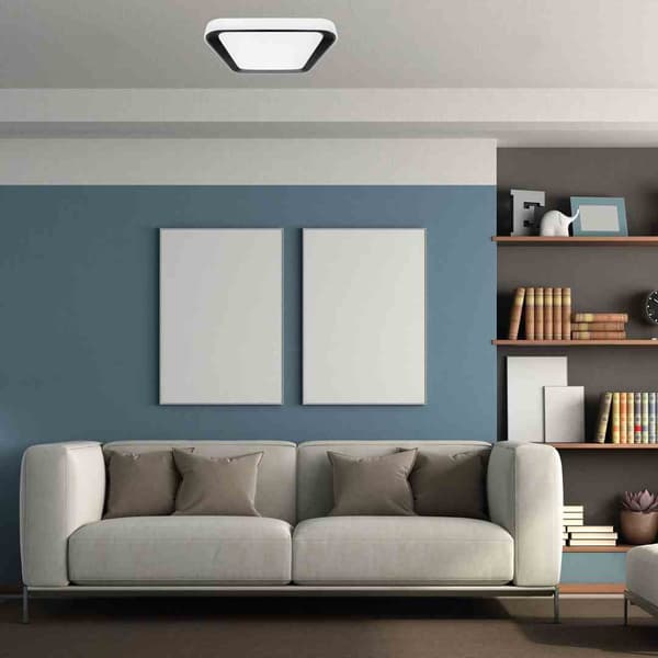 LED loftsplafond sort 40x40cm QUADRO Milagro 7929