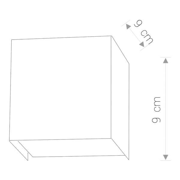 Væglampe LED Nowodvorski CUBE sølv, krom 5267