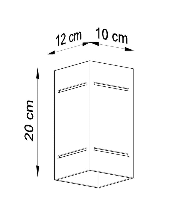 Væglampe BLOCCO Sort Sollux Lighting SL.0478