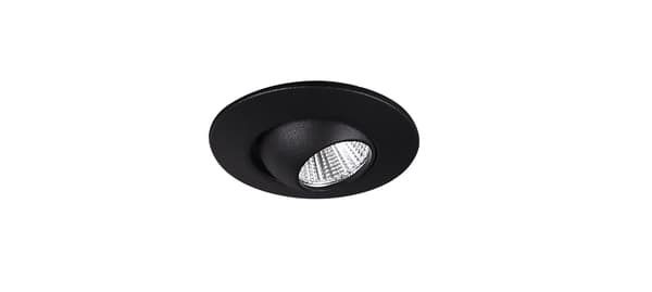 Infälld rörlig spotlight svart rund LED 3W YUCA ROUND Maxlight