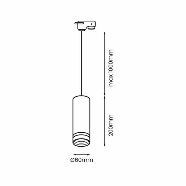 Milagro TRACK SPOT LIGHT ML7673 sort LED-skinnesystemspotlight