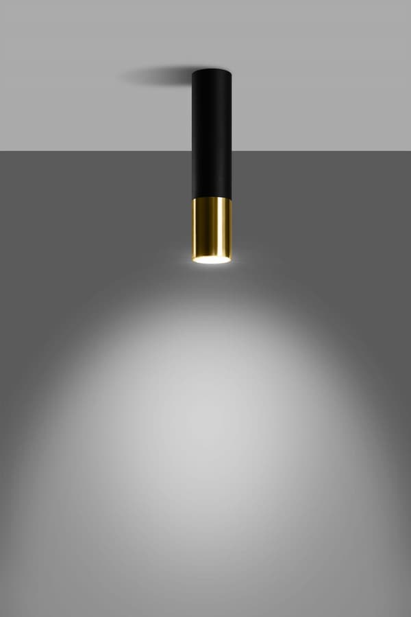 LOOPEZ loftlampe sort/guld fra Sollux Lighting model SL.0951