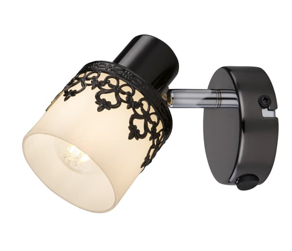 Væglampe med afbryder E14 sort Lacey 5341 Rabalux