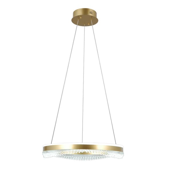Moderne guld bølget ring LED pendel 40W Morte Italux