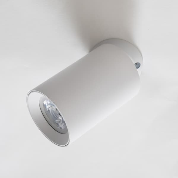 Takspotlight modern vit rund Ø7cm rörlig 1xGU10 35W TORE Zuma Line
