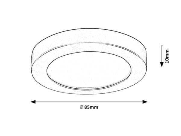 LED indbygningsloftlampe 3W IP44 Coco 5275 Rabalux