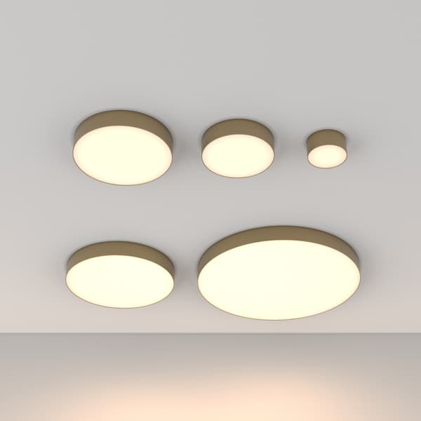Moderne loftsplafond guld mat rund LED 90W ZON Maytoni Technical