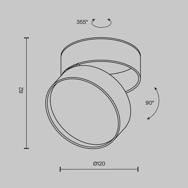 Maytoni Technical Onda Maytoni C024CL-L18B4K loftlampe
