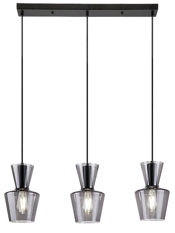 Pendellampe E27 3x60W mat sort 72163 Abra Rabalux