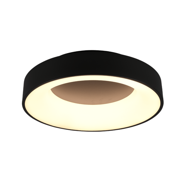 Loftlampe moderne indbygget LED GIRONA sort Trio 671210132