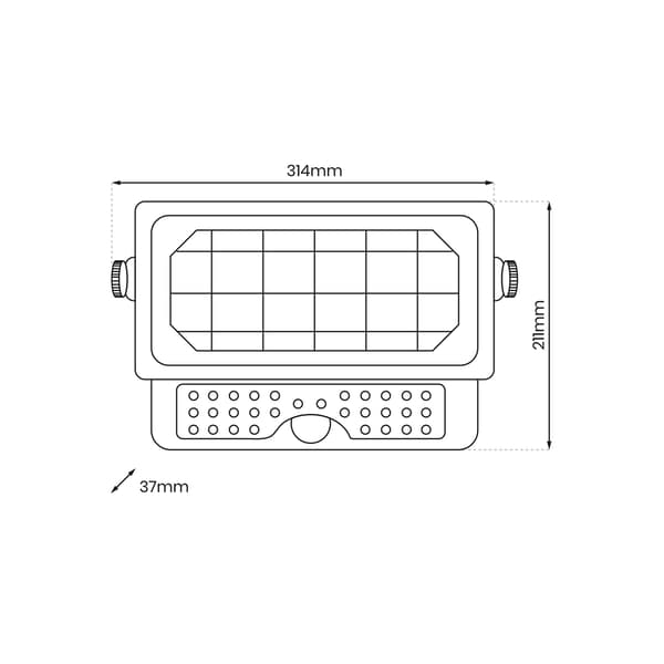 Epad LED solcelleprojektør 10W Eko-light EKO9083 1150lm