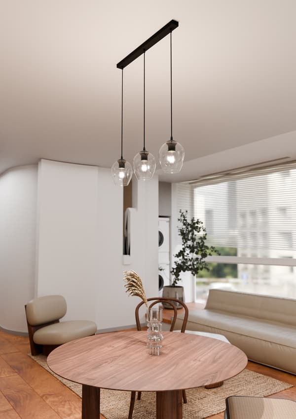 Lysekrone Emibig 3xE27 40W ISTAR 3 BL /TRANSPARENT 679/3