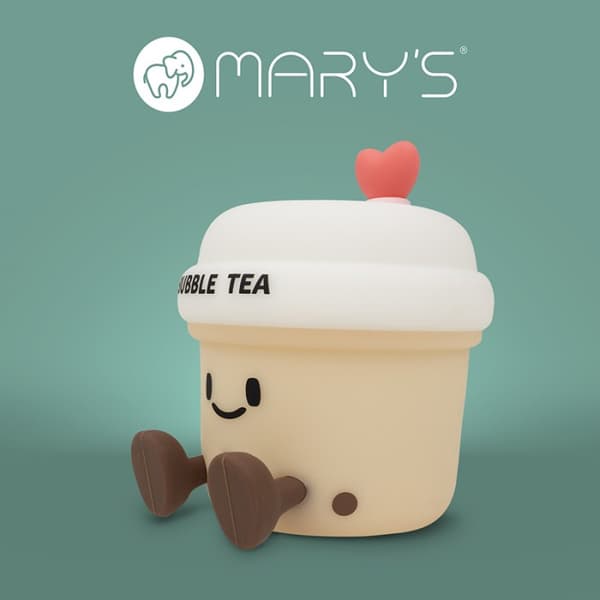 Trådløs natlampe til børn, beige bubble tea LED 2W Mary's