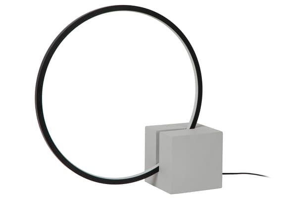 Moderne sort ring bordlampe i terning LED 6W CIRKELIS Lucide