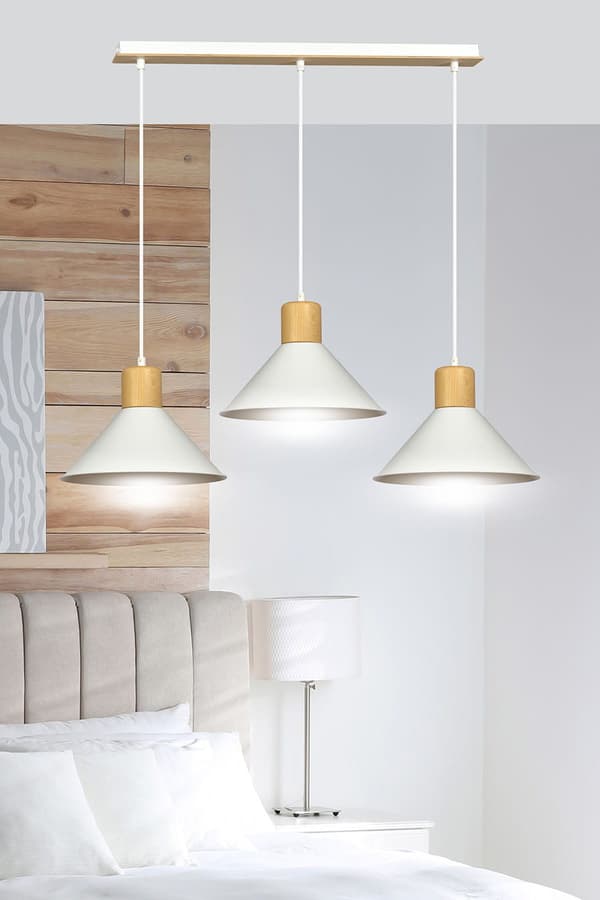 Lysekrone Emibig 3xE27 60W ROWEN 3 WHITE 1045/3