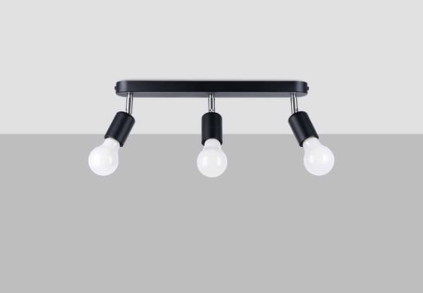 Sollux FORNES sort rør loftlampe SL.1122