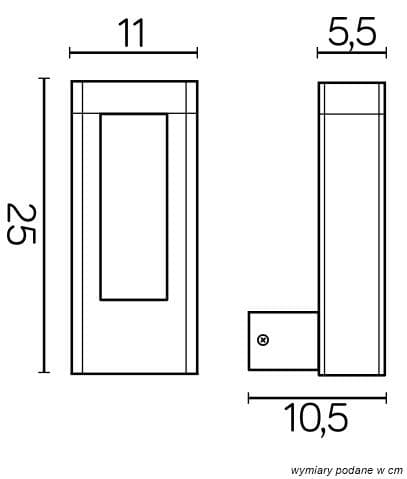 LED-ulkoseinävalaisin 8W tummanharmaa IP54 SU-MA Evo GL15404