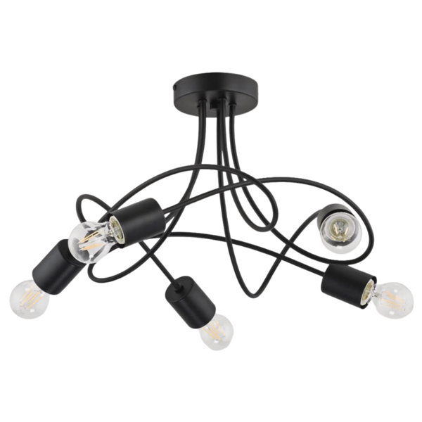 Lysekrone Alfa TARGO BLACK 5x60W 24075