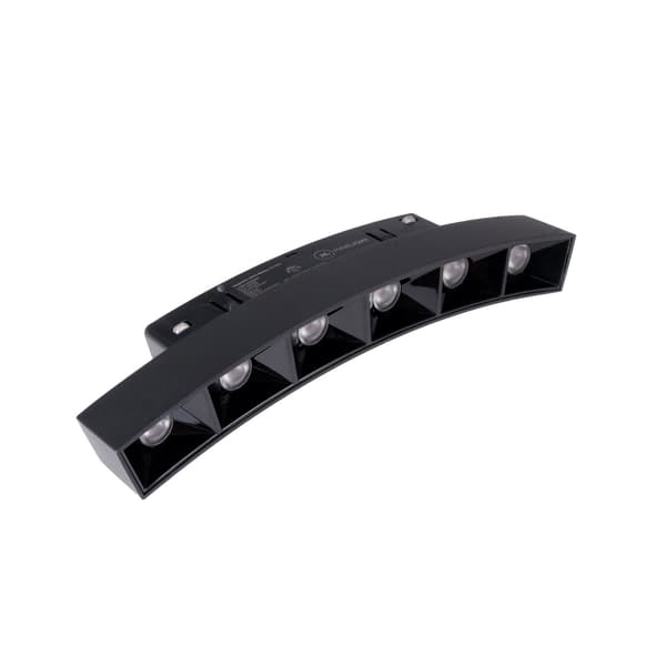 Magnetisk lineær lampe sort bue ON/OFF system 7.2W 535lm 3000K Maxlight