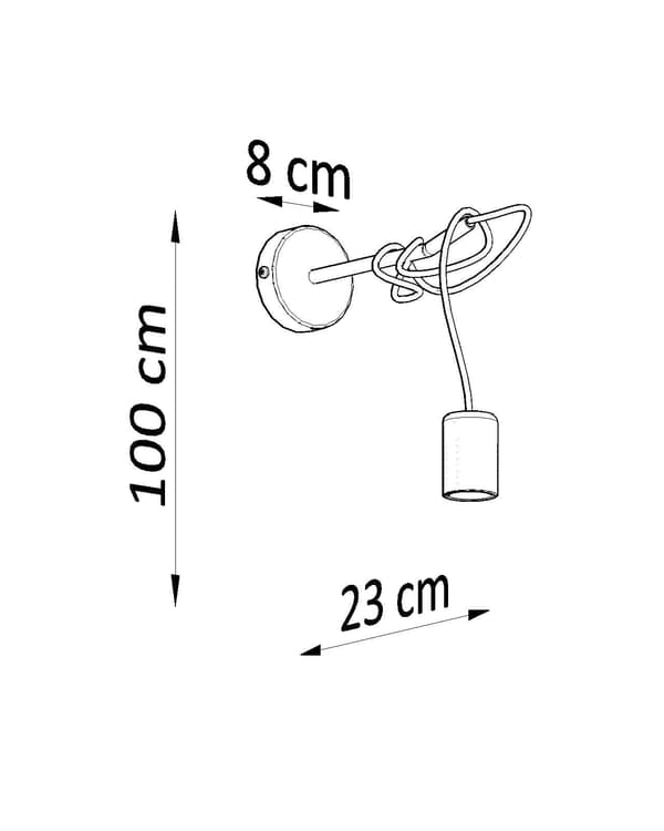 Seinävalaisin EDISON Musta Sollux Lighting SL.0373