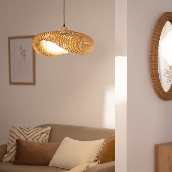 Bambu Hänglampa Hatt Boho Abruzzo Ponti E27