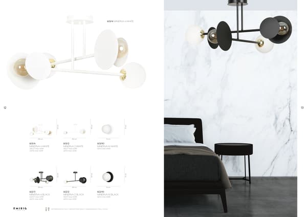 LOFTLAMPE Emibig 2xE27 60W MINERVA 2 SORT 612/2