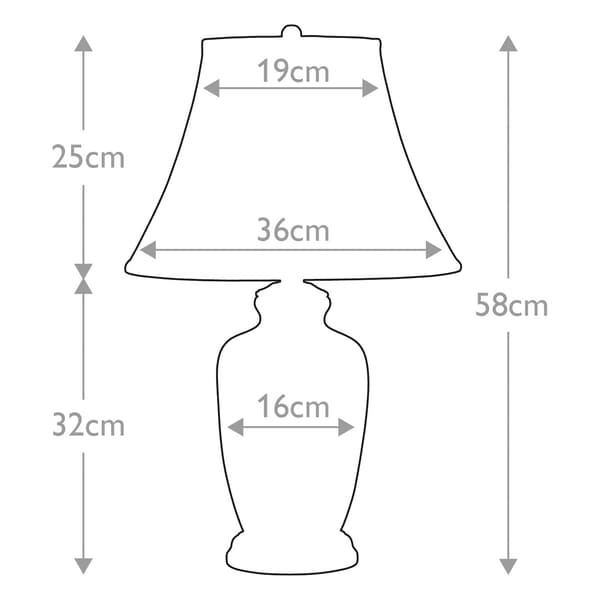 Bordslampa porslin Hampton guld vit Goldthistle E27 60W Elstead