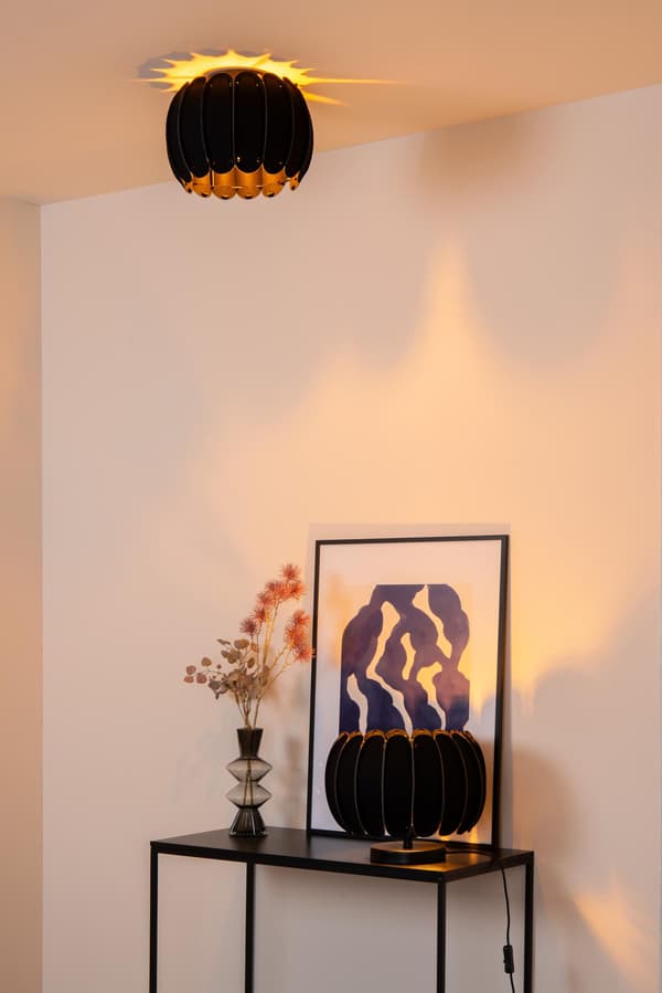 Loftlampe sort filtskærm SPENCER 1xE27 40W Lucide